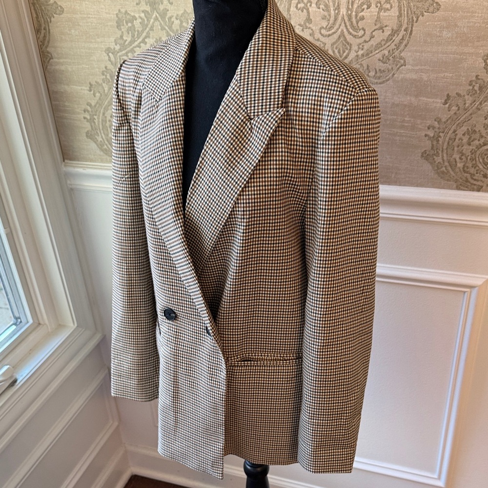 Blank NYC Houndstooth Double-Breasted Blazer